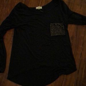 Black and gold pocket shirt